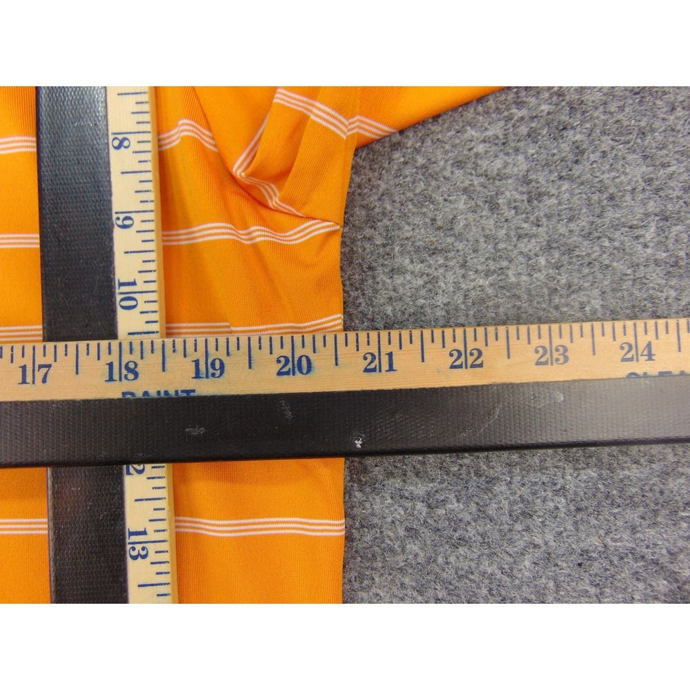 Mercer Bears Polo Mens Med Puremotion Orange Striped Adidas Golf Gorpcore Sporty - Picture 6 of 9